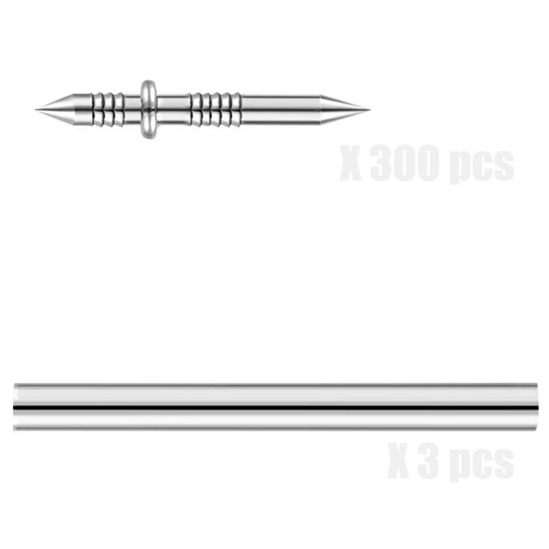 

300Pcs Double Head Skirting Board Nails Concealed Safety Screws with Sleeve Tool RustProof Hardware Easy to Use 1