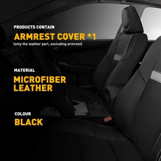 For 12 13 14-17 Toyota Camry Leather Console Center Lid Armrest Cover Trim Black