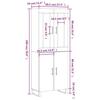 VidaXL Highboard Black 69.5x34x180 Cm Engineered Wood 3198234