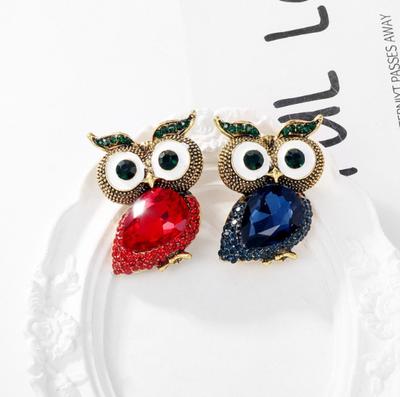 Vintage Owl Brooches for Women Men Fashion Owl Animal Pin Office Party Casual Accessory Jewelry Gifts