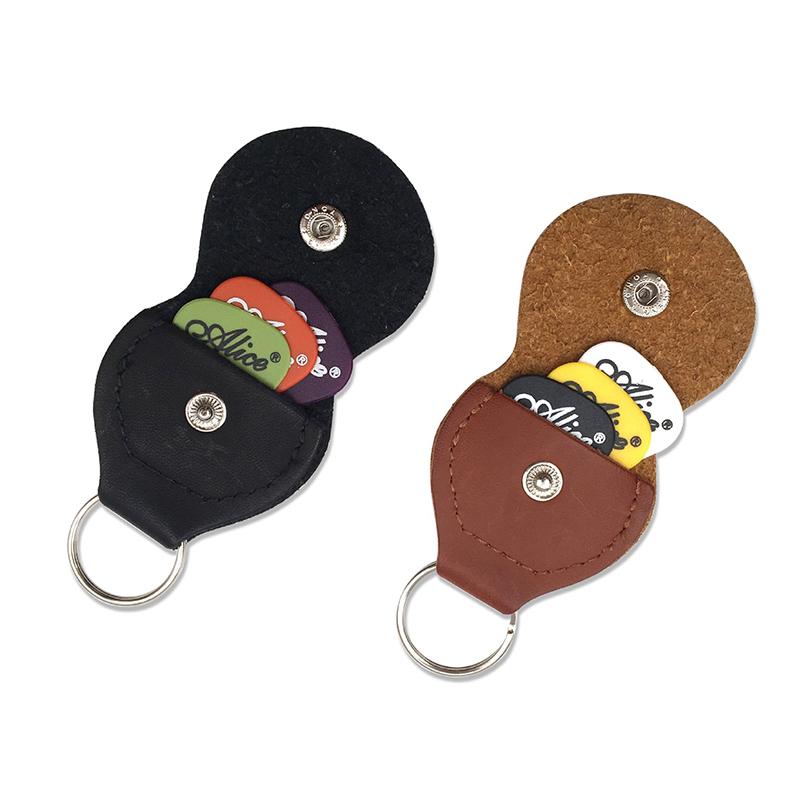 5PCS/Set PU Leather Guitar Pick Storage Bag Black Brown Available High Quality Instrument Practice Props Guitar Ukulele Bass ZYF
