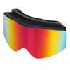 Gogle Narciarskie Dwuwarstwowe Przeciwmgielne Odporne na UV Szerokie Pole Widzenia Odporne na Uderzenia Gogle Snowboardowe Czarne Piaskowe Czerwona Soczewka