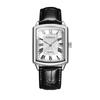 Aroncent Men's Square Waterproof Analog Leather Belt Watch Simple Stylish Antique Gift