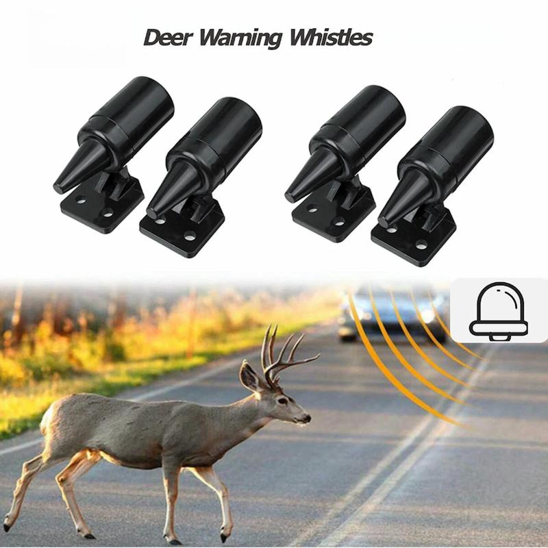 Mini Weather-Resistant Deer Repeller 2/4Pcs Durable Portable Anti-collision Siren Animal Warn Whistles for Vehicle Field Drive