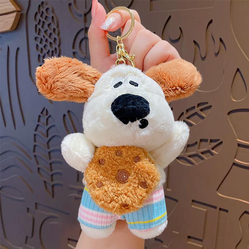 Cute Cartoon Home Repair Dog Plush Doll Keychain Small Pendant Couple Bag Keychain Pendant Small Gift