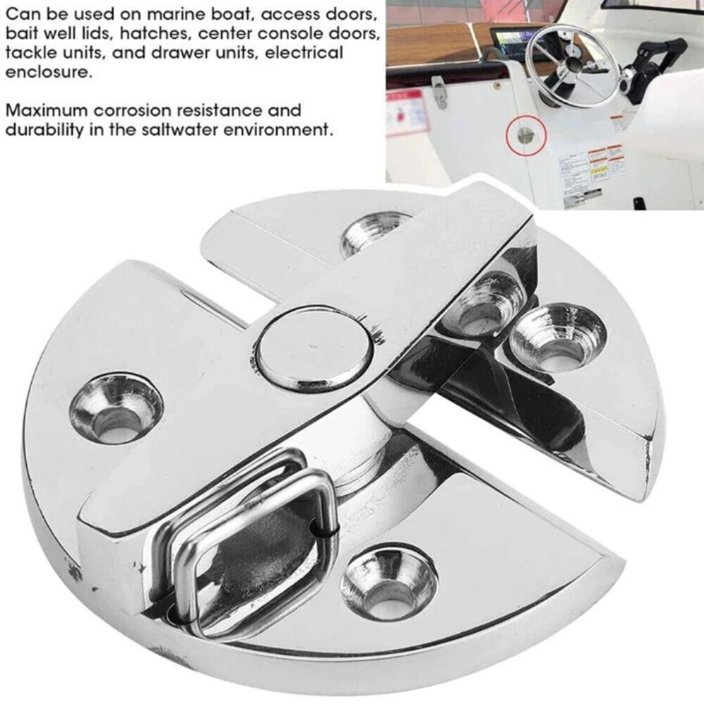 Round Shape Round Catch Lock 316 Stainless Steel Boat Hardware Accessories Boat Cabinets
