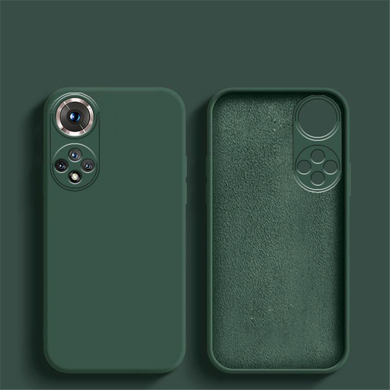Soft Square Liquid Silicone Phone Case For Huawei Honor 80 70 60 50 Pro SE Cover