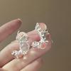 1 Pair Ice Permeating Beaded Unique Earrings Personality Earrings Minimalist