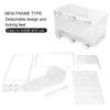 With Suction Cup Aquarium Fish Breeder Box Nylon Mesh With Partition Isolation Box Large Size White 3 Rooms Breeder Hatchery