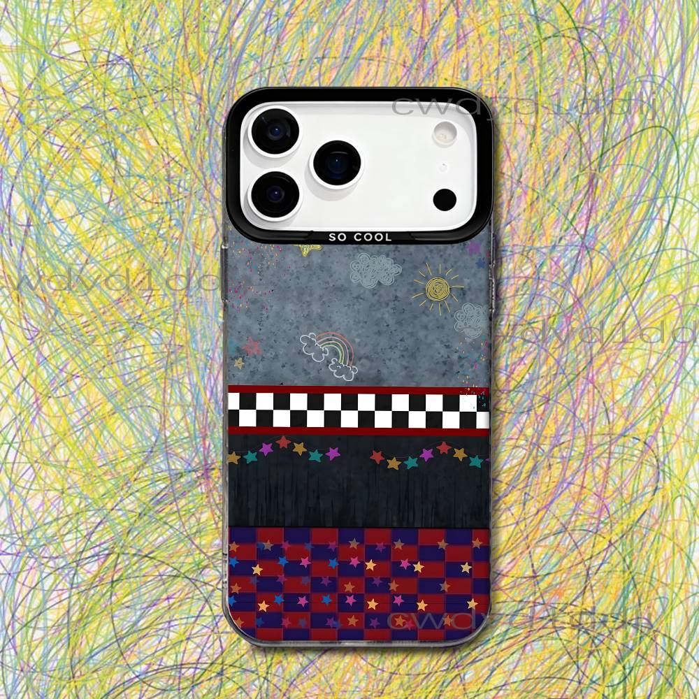 Fnaf Five-nights-At-Freddys Phone Case For iPhone 17,16,15,14,13,12,X,8,Pro,Max,Plus,SE4,Air,Mini HD Black IMD Matte