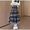 Women's High Waist Retro Plaid Skirt - Autumn/Winter 2026 Mid-Length Slimming and Trendy