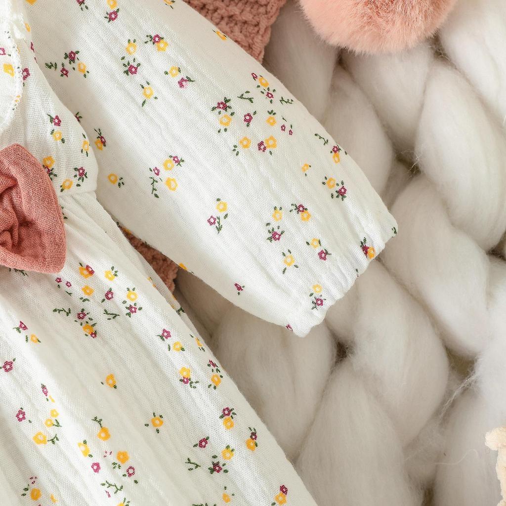 Tuta con Stampa Floreale e Set Fascia per Bambina (0-6 mesi)