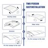 Awning for Door Entrance with Aluminum Alloy Bracket Outdoor Clear Door Awning Strong Load-Bearing Capacity for Porch/Patio/Deck