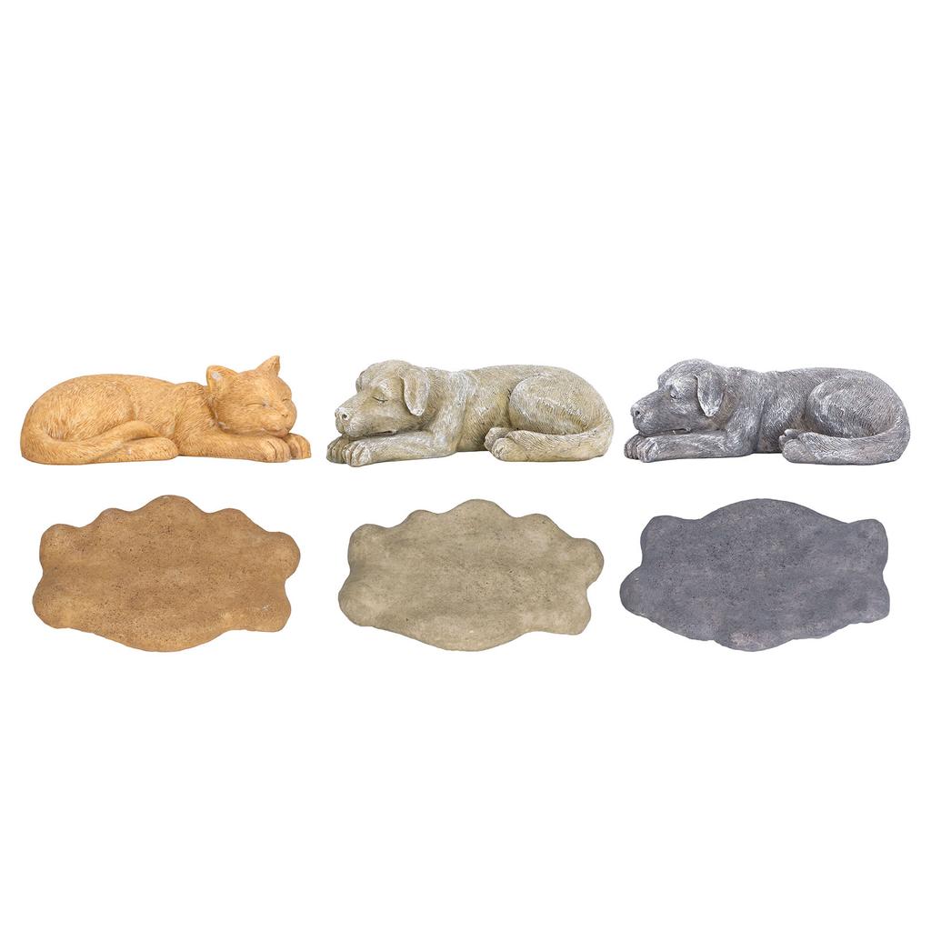 Pet Memorial Tombstone Imitation Stone Cat Dog Commemorative Resin Crafts Gravestone for Lawn Garden Outdoor Yard NEW