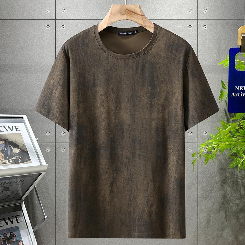 4XL-12XL Nadměrné velikosti Pánská trička Letní Vintage oblečení Módní trička Oversize Tričko s krátkým rukávem