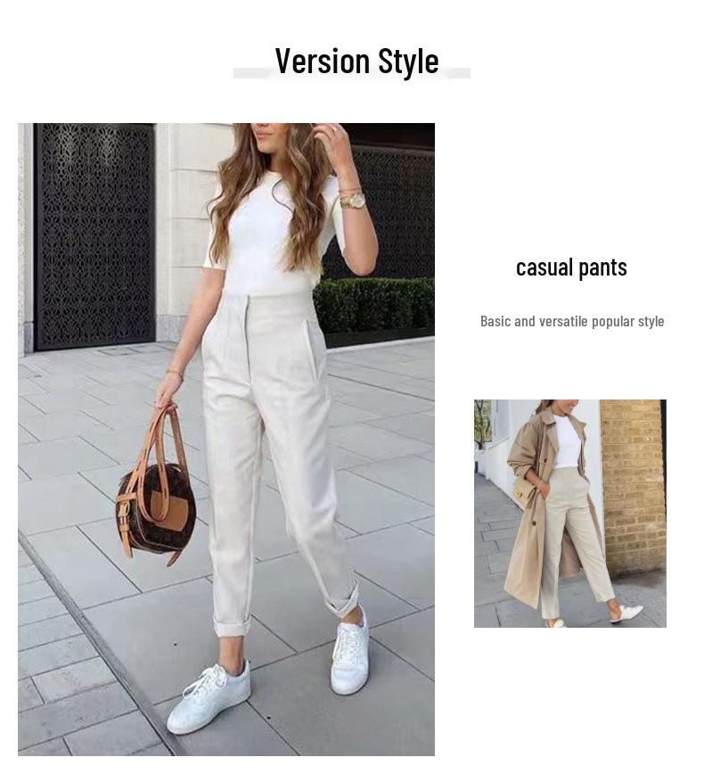 Women's Slim Fit Ruched Straight-Leg Formal Pants