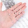 0.5M 1M PVD Plated Stainless Steel Chain Crystal Flowers Shape ABS Pearl Beaded Chains for Women DIY Handmade Necklaces Bracelet