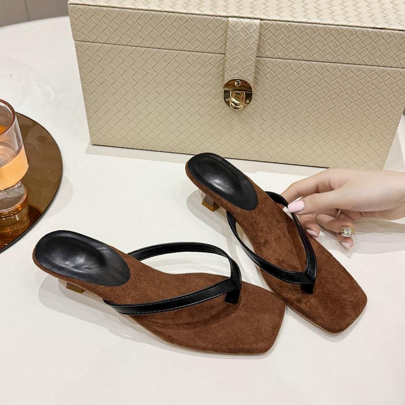 Fashion Summer Women's Fashion Clip Toe Slippers Wedges Heel Slides Designer Party Dress Stripper Shoes