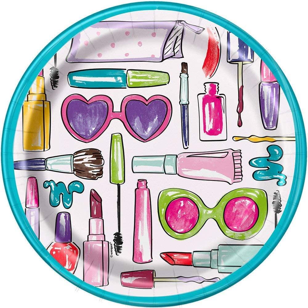 Unique Party Spa Paper Party Plates (Pack of 8)
