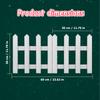 1Set Wooden Picket Fence Eco-Friendly Decorative Garden Courtyard Christmas Tree Miniature Holiday Decoration White 1.2m