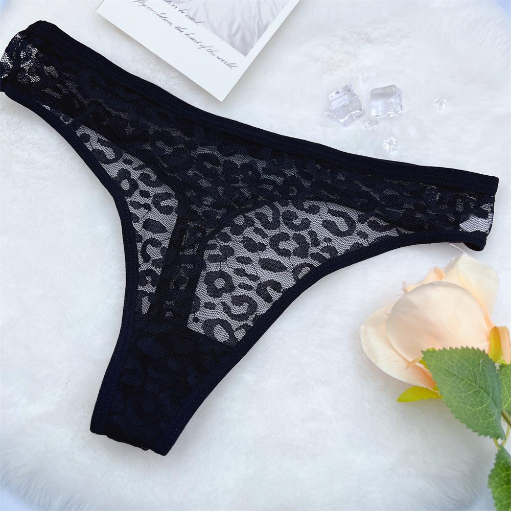 Ultra-Thin Leopard Print Lace Thong: Sexy, Comfortable & Hip-Lifting