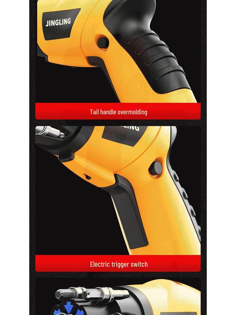 Compact Multi-Purpose Electric Screwdriver with Rechargeable Lithium Battery