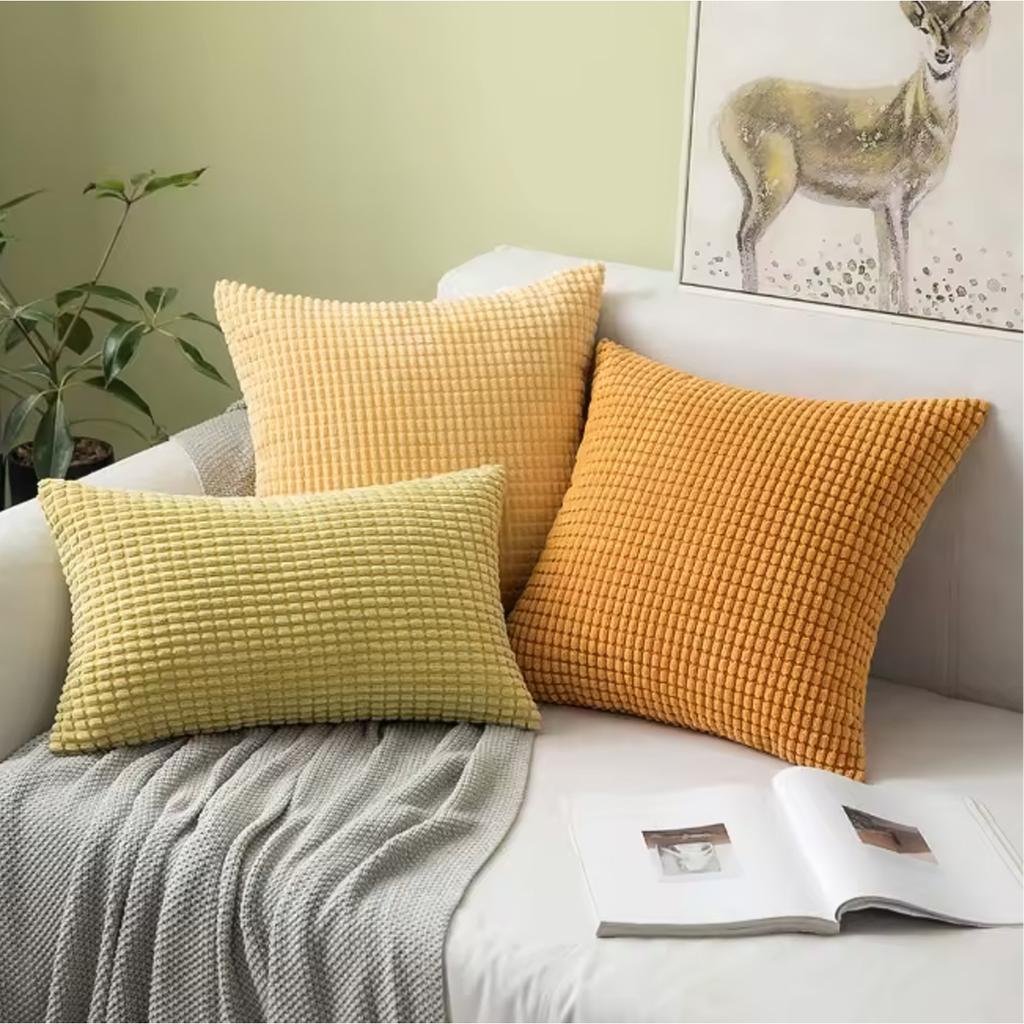 Solid Color 40/45/50cm Throw Pillow CaseSoft Home Decorative Pillow Cover 45*45 Chair Car for Bedroom Sofa Cushion Cover Square