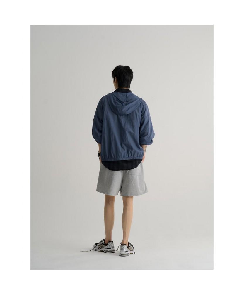 8Seconds Lightweight Wrinkle Hooded Windbreaker Blue