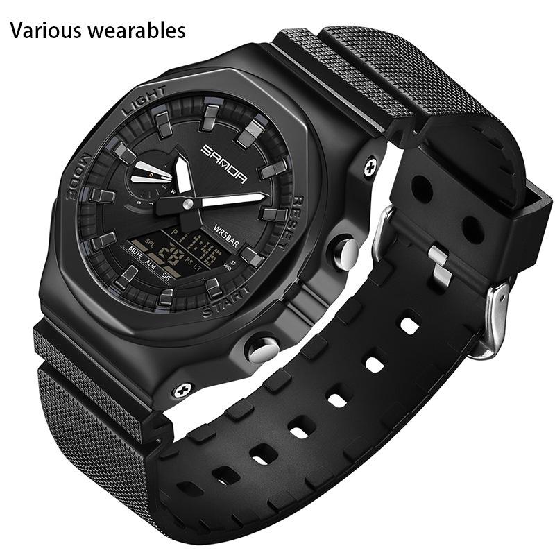 Hand-raising Lamp Multifunctional Men's Electronic Watch Waterproof Alarm Clock Watch