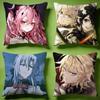 Fashion Sseraph of the Ended Cushion Cover Versatile DoubleSided Pillow Case Fit for Sofa Bed Car Daily Decor