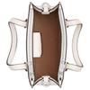 COACH Nina 17 Tonal Logo Magnetic Snap Refined Calf Leather Shoulder Crossbody Handbag Small Women's Silver with White