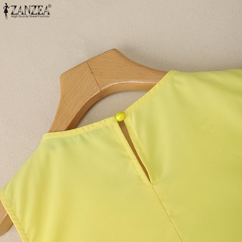 ZANZEA Women Casual Round Neck Summer Sleeveless Tank Tops