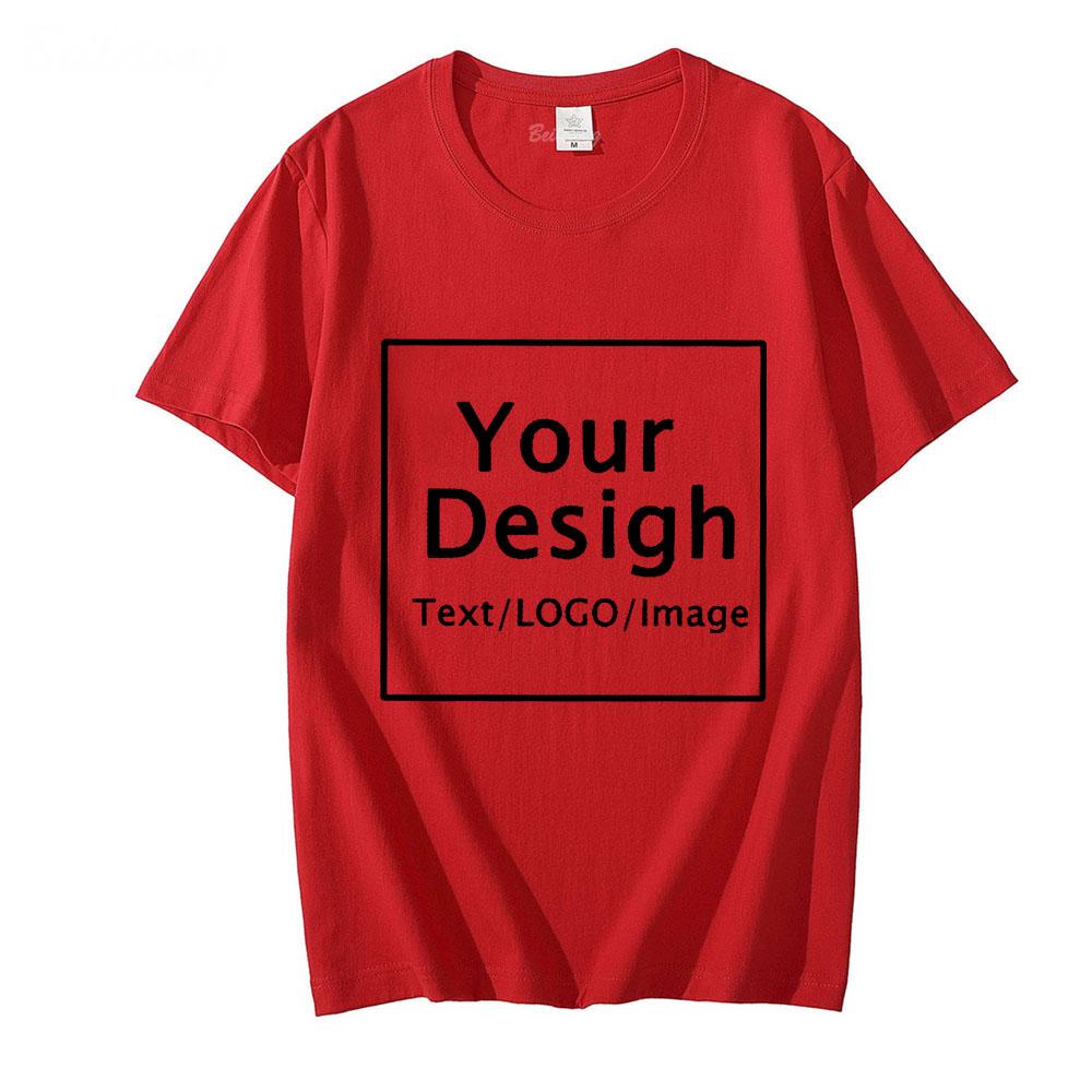 Customer Design T Shirts DIY02 Logo Image Print T-shirt 100% Cotton Short Sleeve Men Women Casual Clothing Vintage Tshirt