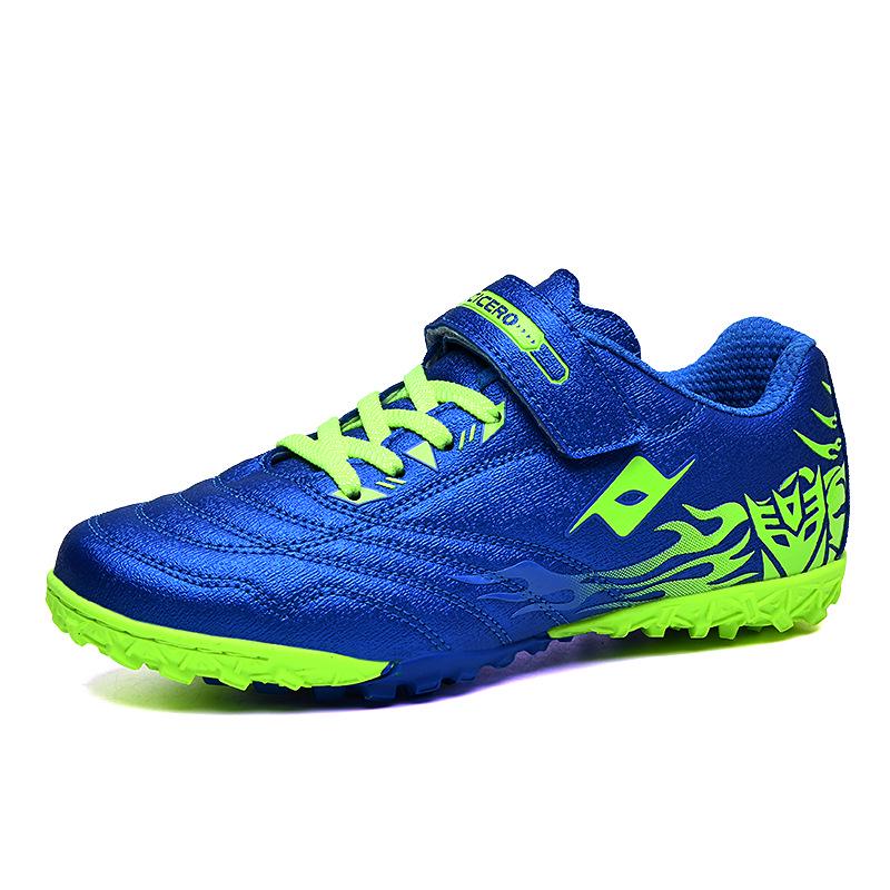 Xisailong Kids' Soccer Shoes, Velcro, TF Studs, for Primary & Middle School Students