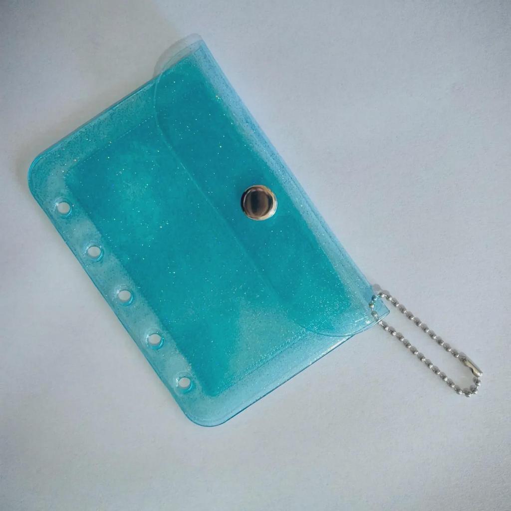 PVC Glitter Transparent A7/M5 Loose-Leaf Notebook & Storage Set