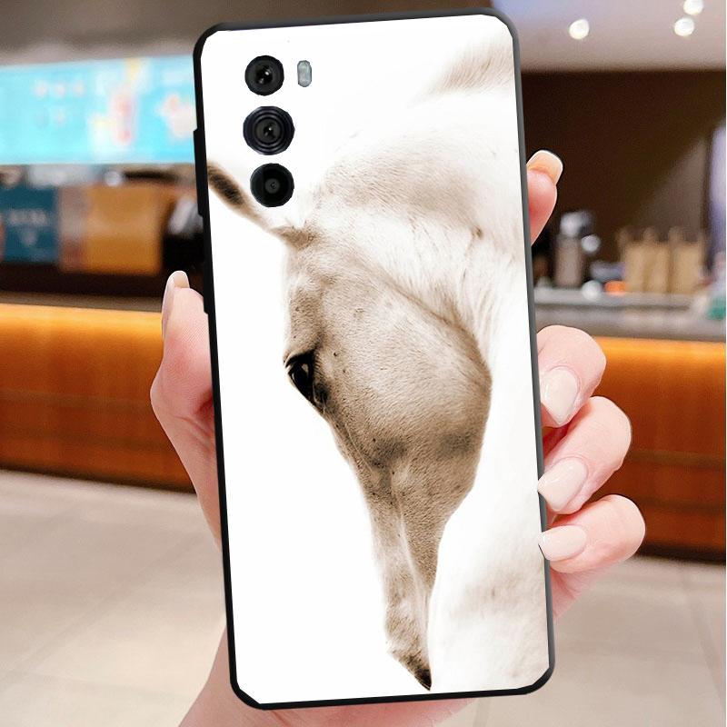 Phone Case For Motorola Edge 50 40 Pro 60 50 40 30 Ultra Neo Fusion Moto G85 G72 G53 G54 G84 G13 G32 Horse