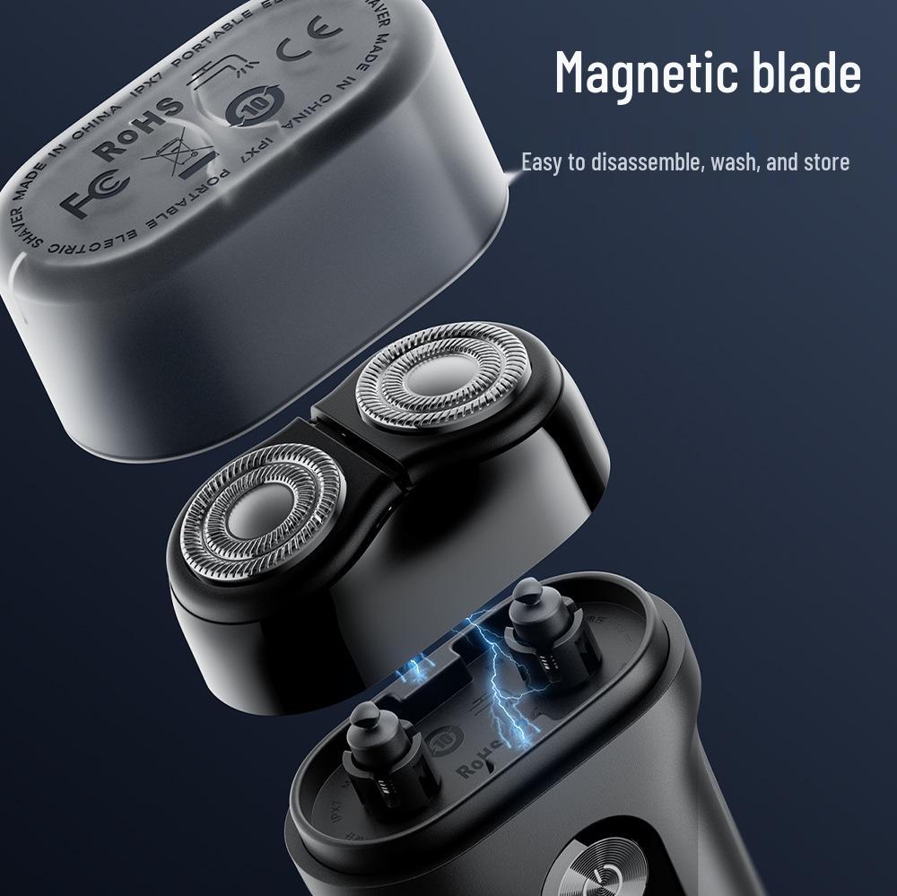 2026 Magnetic Electric Shaver with Washable Blade - Portable Men's Travel Size