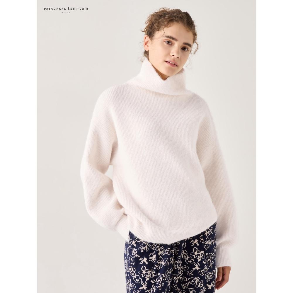

Uniqlo Японский вязаный свитер с высоким воротом 35 BROWN/S
