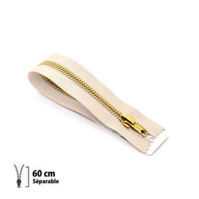 Fermeture éclair Z19 - laiton Séparable 6mm - 60 cm - 7119410060