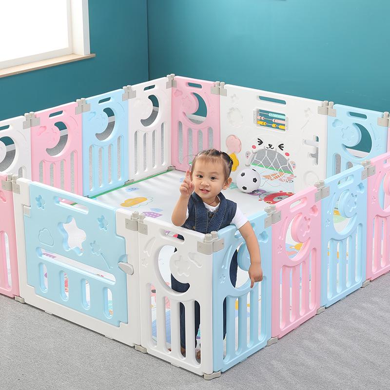 Foldable Indoor Baby Playpen: Safe Crawling Mat & Walker Guardrail Toy Fence