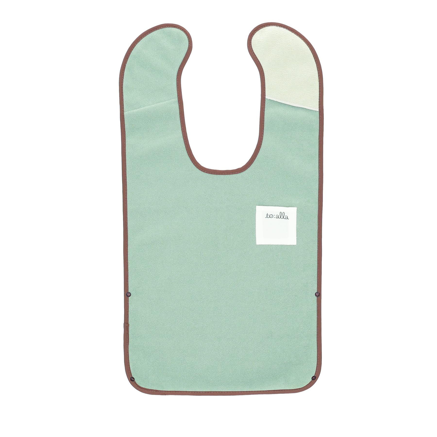 

Marushin Bib Toala Microfiber Bib with Name Product 1815010200 toalla L, Green, Stick-On Tag, Number