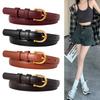 Women S Pu Leather Belt Thin Design Fashion Versatile Ladies Waist Belt
