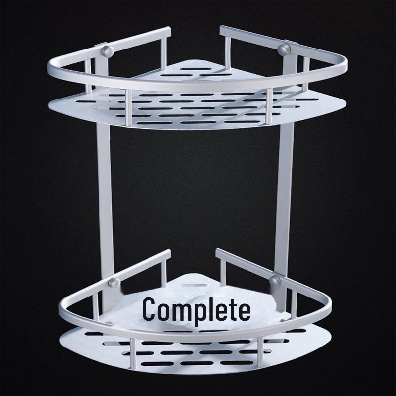 Punch-Free Space Aluminum Bathroom Shelf - Three-Layer Tripod with 1.2 Triangle Plate