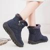 New Winter Warm Snow Boots Unisex Non-slip Waterproof Cotton Shoes Men Women Comfort Plush Fur Lazy Zipper Up Slip On Ankle Boots Casual Low