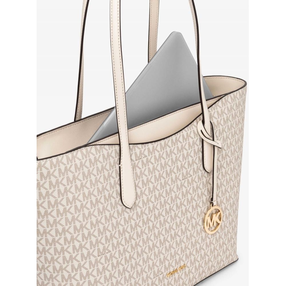 Michael Kors Arden Top Zip Tote Large Mk Signature 35f5g4xt3b2605 Light Cream Multi
