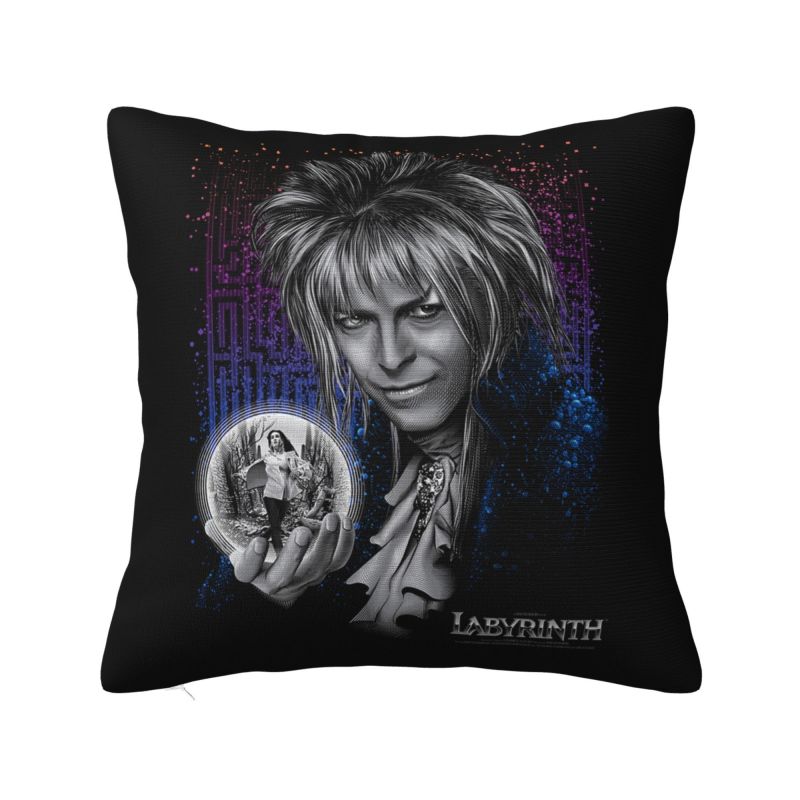 Custom Labyrinths Jareth Pillow Case Bedroom Decoration Cute Fantasy Film Cushion Decoration Salon Square Pillowcase