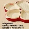 Plastic Kitchen Preparation Plate Reusable 4 Compartment Garlic Storage Plate with Scoop Holder Large Capacity Dinner Plate