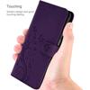 Coque de Protection - BOOLING - Samsung Galaxy A17 5G/4G - Cuir PU Papillon Violet Nuit - 2 Vitres