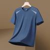 Camouflage Ice Silk Short-sleeved T-shirt Men's Thin Loose Quick-drying T-shirt Running Sports Elastic Men's Top Large Size