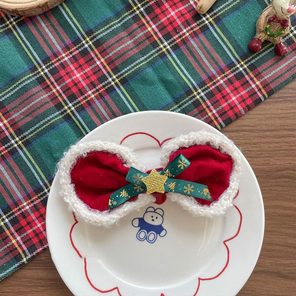 Cute Christmas Hair Hoop Xmas Plush Ball Hairpin Hair Accessories Christmas Barrettes  Girls
